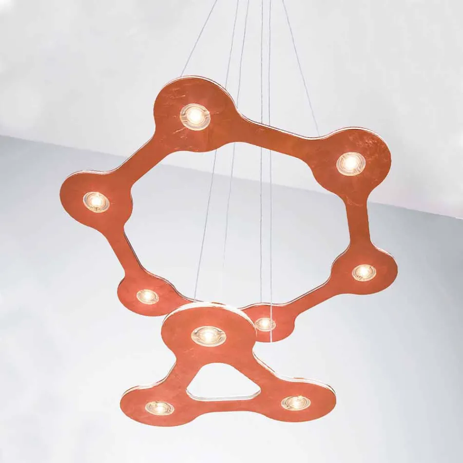 9 Lights Chandelier in Fine Painted Aluminium Made in Italy - Flash Viadurini