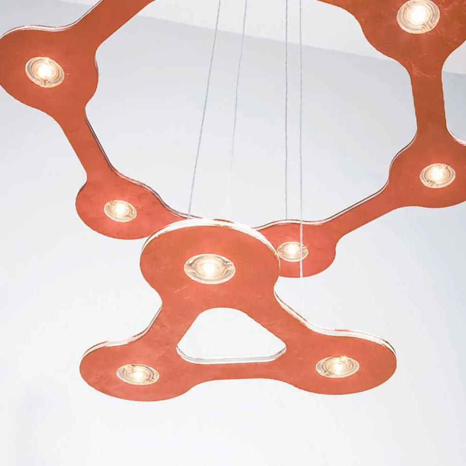9 Lights Chandelier in Fine Painted Aluminium Made in Italy - Flash Viadurini