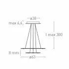 9 Lights Chandelier in Fine Painted Aluminium Made in Italy - Flash Viadurini