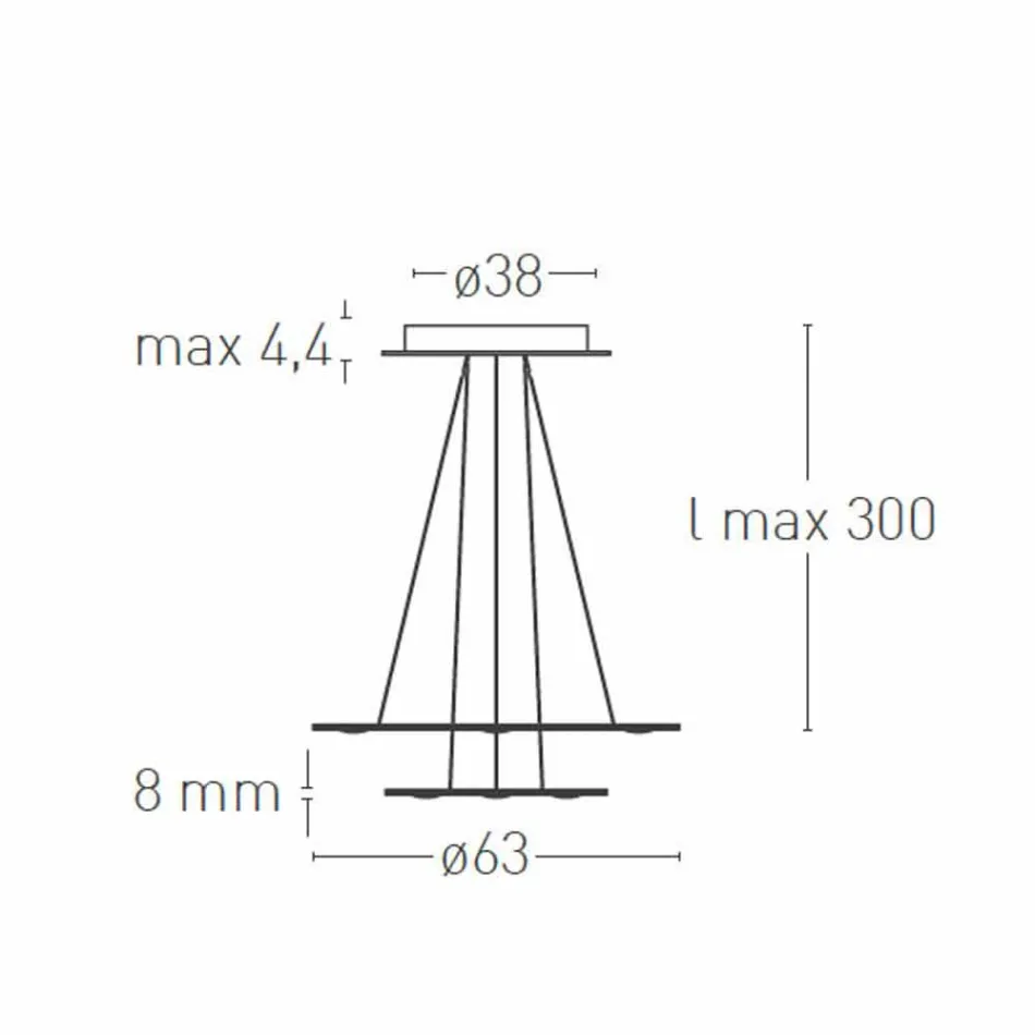 9 Lights Chandelier in Fine Painted Aluminium Made in Italy - Flash Viadurini