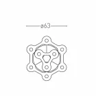 9 Lights Chandelier in Fine Painted Aluminium Made in Italy - Flash Viadurini