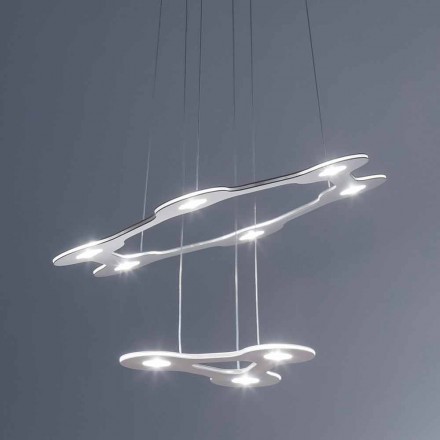 9 Lights Chandelier in Fine Painted Aluminium Made in Italy - Flash Viadurini