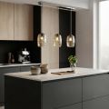 Two or Three-Light Hand-Blown Glass Chandelier Made in Italy - Sibilla