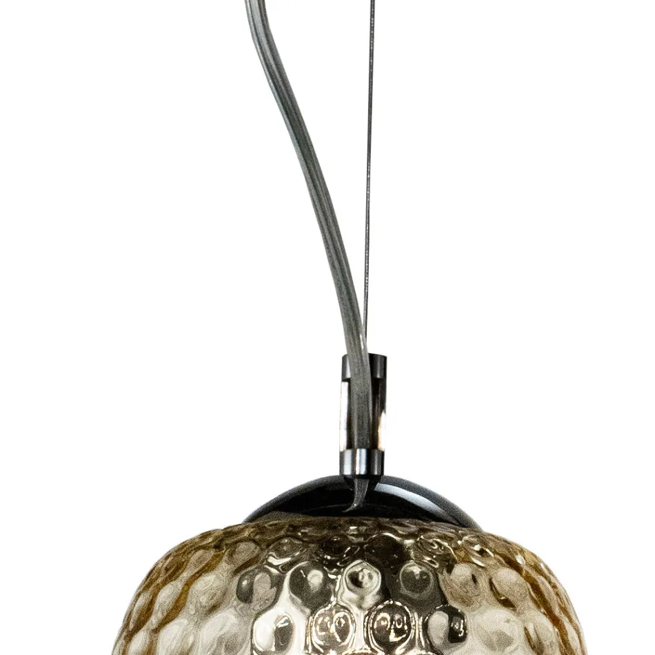 Two or Three-Light Hand-Blown Glass Chandelier Made in Italy - Sibilla Viadurini