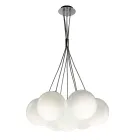 Althea Seven-Light Chandelier in Polished or Satin Glass Made in Italy Viadurini