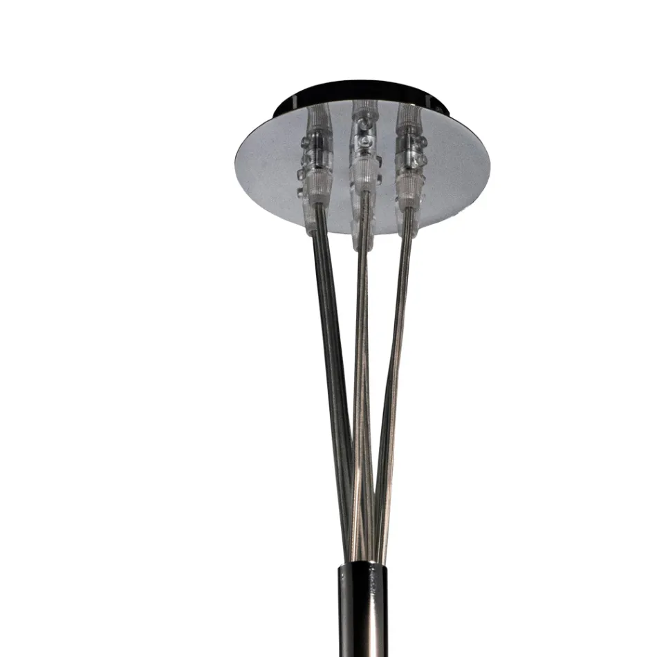 Althea Seven-Light Chandelier in Polished or Satin Glass Made in Italy Viadurini