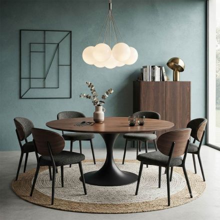 Althea Seven-Light Chandelier in Polished or Satin Glass Made in Italy Viadurini