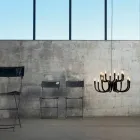 Suspension Chandelier with 16 or 32 Lights in White or Black Aluminium - Alviso Viadurini