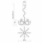 Suspension Chandelier with 16 or 32 Lights in White or Black Aluminium - Alviso Viadurini