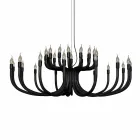 Suspension Chandelier with 16 or 32 Lights in White or Black Aluminium - Alviso Viadurini