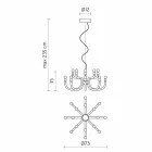 Suspension Chandelier with 16 or 32 Lights in White or Black Aluminium - Alviso Viadurini