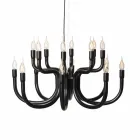 Suspension Chandelier with 16 or 32 Lights in White or Black Aluminium - Alviso Viadurini