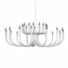 Suspension Chandelier with 16 or 32 Lights in White or Black Aluminium - Alviso Viadurini