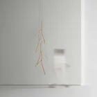 Suspension Chandelier with Unique Wooden Rosette Made in Italy - Orlov Viadurini