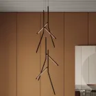 Suspension Chandelier with Unique Wooden Rosette Made in Italy - Orlov Viadurini