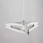 Apus White Chrome Silver Metal Pendant Light Viadurini