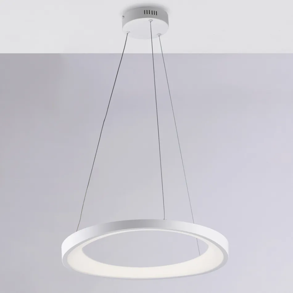 Voyager - White, Chrome, and Silver Metal Pendant Light for Interiors Viadurini