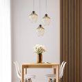 Alnitak 3-Light Glass and Metal Pendant Lamp