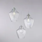 Alnitak 3-Light Black Glass Metal Pendant Light Viadurini