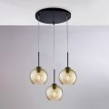 3-Light Glass and Metal Pendant Lamp - Betelgeuse
