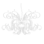 Suspension Chandelier in White Plexiglass Recyclable Design - Sancho Viadurini