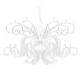 Suspension Chandelier in White Plexiglass Recyclable Design - Sancho