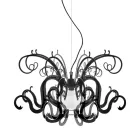 Suspension Chandelier in Recyclable White or Black Plexiglass - Sancho Viadurini