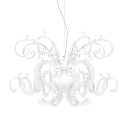 Suspension Chandelier in Recyclable White or Black Plexiglass - Sancho Viadurini