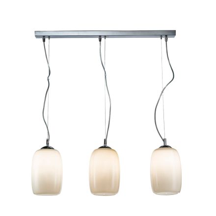 Three-Light Venetian Blown Glass Chandelier Made in Italy - Soffio Viadurini