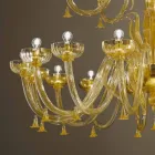 Handcrafted Chandelier with 28 Lights in Venetian Glass and Gold Made in Italy - Regina Viadurini
