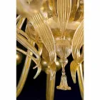 Handcrafted Chandelier with 28 Lights in Venetian Glass and Gold Made in Italy - Regina Viadurini