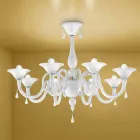 Artisan 8 Lights Chandelier in Venice Glass, Made in Italy - Margherita Viadurini