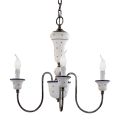 Handcrafted Ceramic and Antique Brass Chandelier - Sanremo
