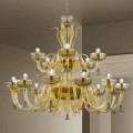 Handcrafted 18 Lights Chandelier in Venice Glass, Made in Italy - Regina
