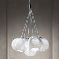 Handcrafted Chandelier in Venice Glass and Metal - Bolle Balloton