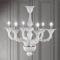 Handcrafted Venetian Blown Glass Chandelier Classic Style - Vanity