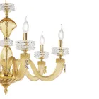 Classic Chandelier 12 Lights in Italian Luxury Handcrafted Glass - Saline Viadurini