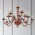 Classic Chandelier 12 Lights in Italian Handmade Glass - Oliver