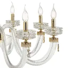 Classic Chandelier 18 Lights in Italian Luxury Handcrafted Glass - Saline Viadurini