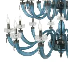 Classic Chandelier 18 Lights in Italian Luxury Handcrafted Glass - Saline Viadurini