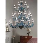 Classic Chandelier 30 Lights in Italian Luxury Handcrafted Glass - Saline Viadurini
