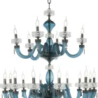 Classic Chandelier 30 Lights in Italian Luxury Handcrafted Glass - Saline Viadurini