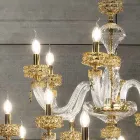Classic Chandelier 30 Lights in Italian Luxury Handcrafted Glass - Saline Viadurini