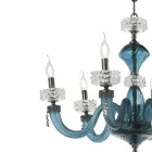 Classic 6 Lights Chandelier in Italian Luxury Handcrafted Glass - Saline Viadurini