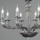 Classic 8 Lights Handmade Glass Rigaton and Metal Chandelier - Fievole Viadurini