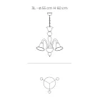 Classic Artisan Chandelier in Blown White Venetian Glass - Elsa Viadurini