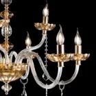 Classic desgin chandelier with 9 glass lights and Belle chisel Viadurini