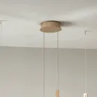 Chandelier with 2 LEDs with Removable Insert in Granulated Glass - Catalpa Viadurini