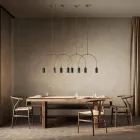 Chandelier with 2 Lights in Different Finishes Made in Italy - Lady Viadurini