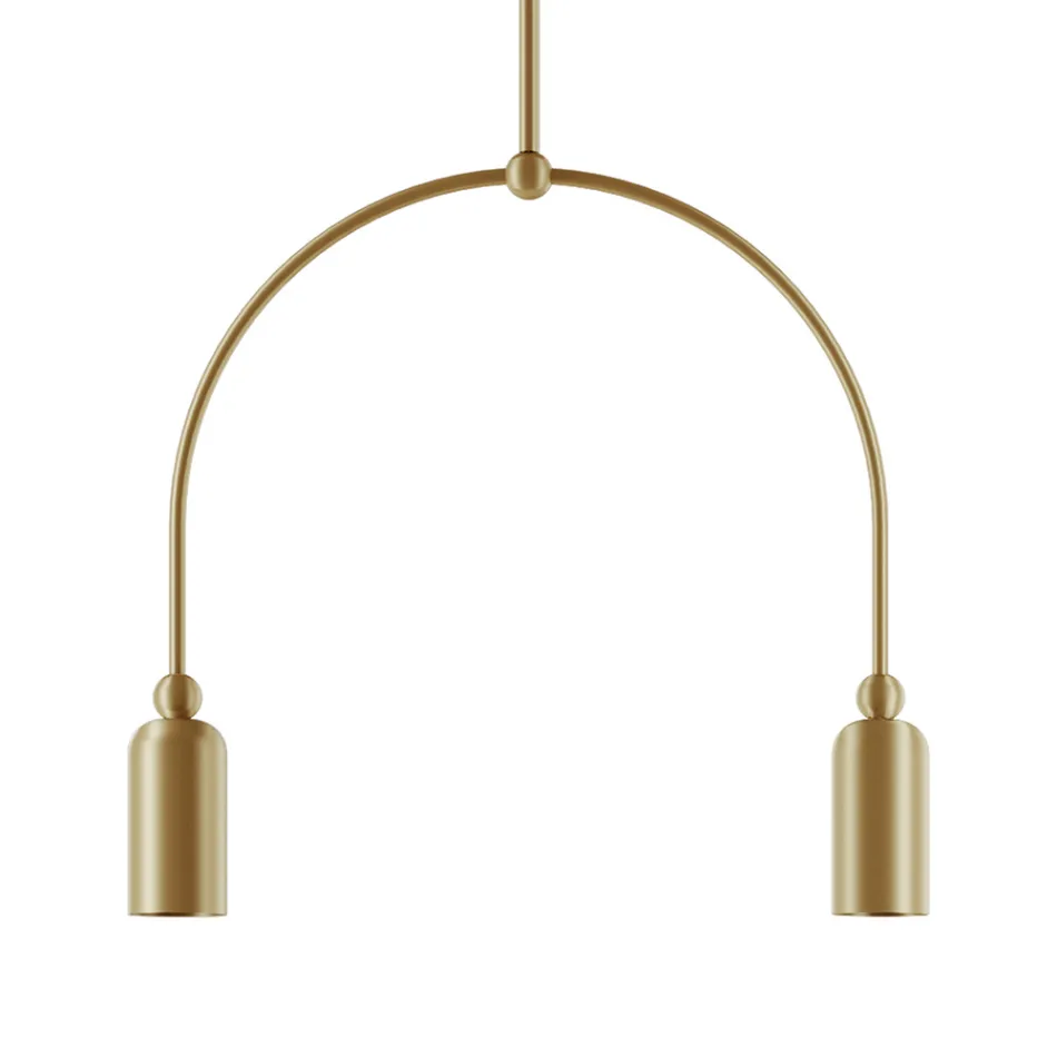 Chandelier with 2 Lights in Different Finishes Made in Italy - Lady Viadurini